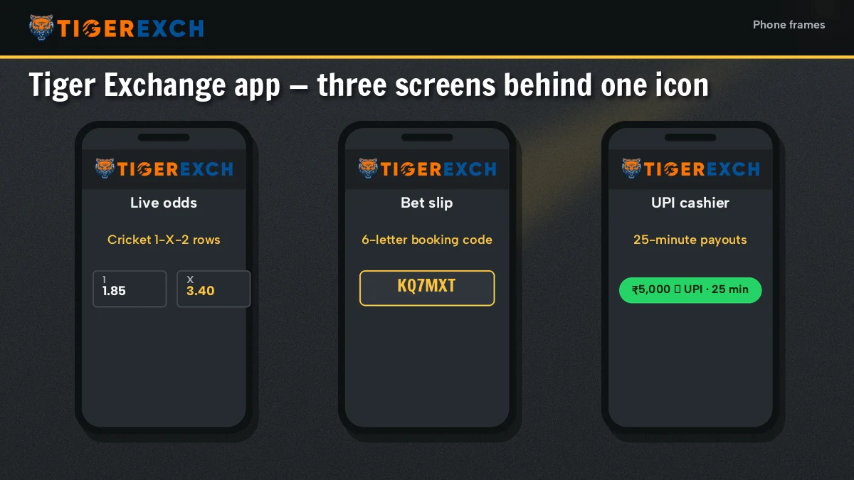 Hand holding an iPhone with the Safari share sheet open and Add to Home Screen highlighted for Tiger Exchange