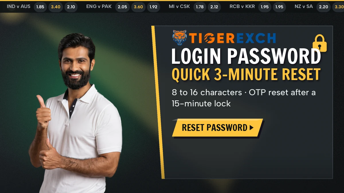 Player resetting a forgotten sports exchange password with a one-time code on his phone