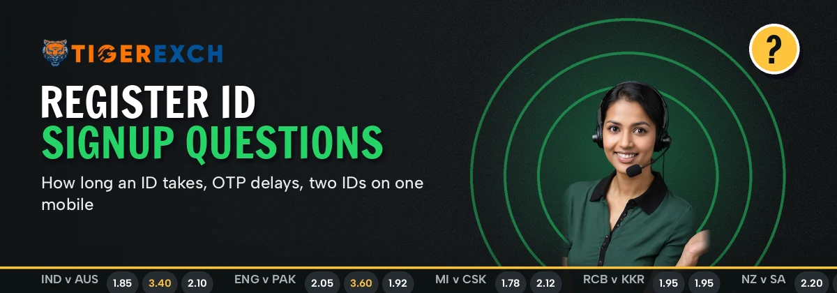 Support agent with a headset answering registration questions in a chat window
